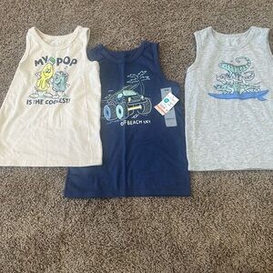 Garanimals Kids Tank Tops - Cream, Blue, Gray